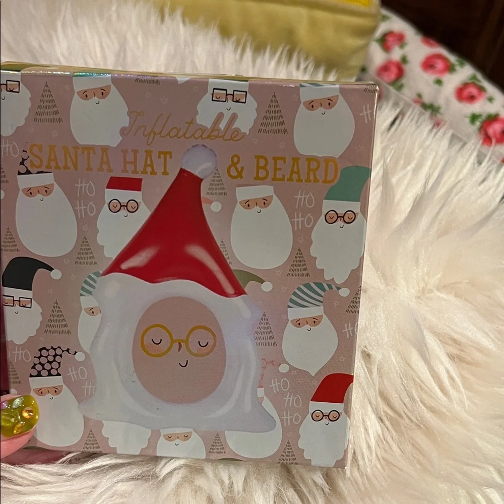 Paper Source Inflatable Santa Hat & Beard - Red and White